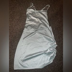 mint colored satin dress only worn once